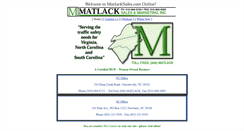 Desktop Screenshot of matlacksales.com
